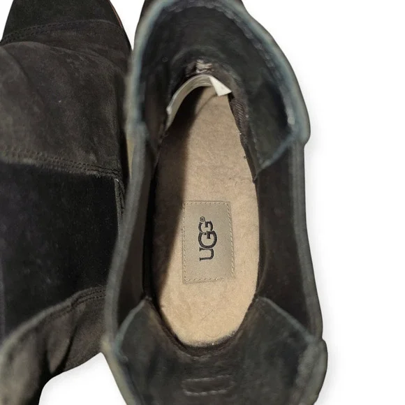 UGG Pax Waterproof Chelsea Nubuck Brown/Black Wedge Booties Women Sz 7.5 US - Picture 10 of 16
